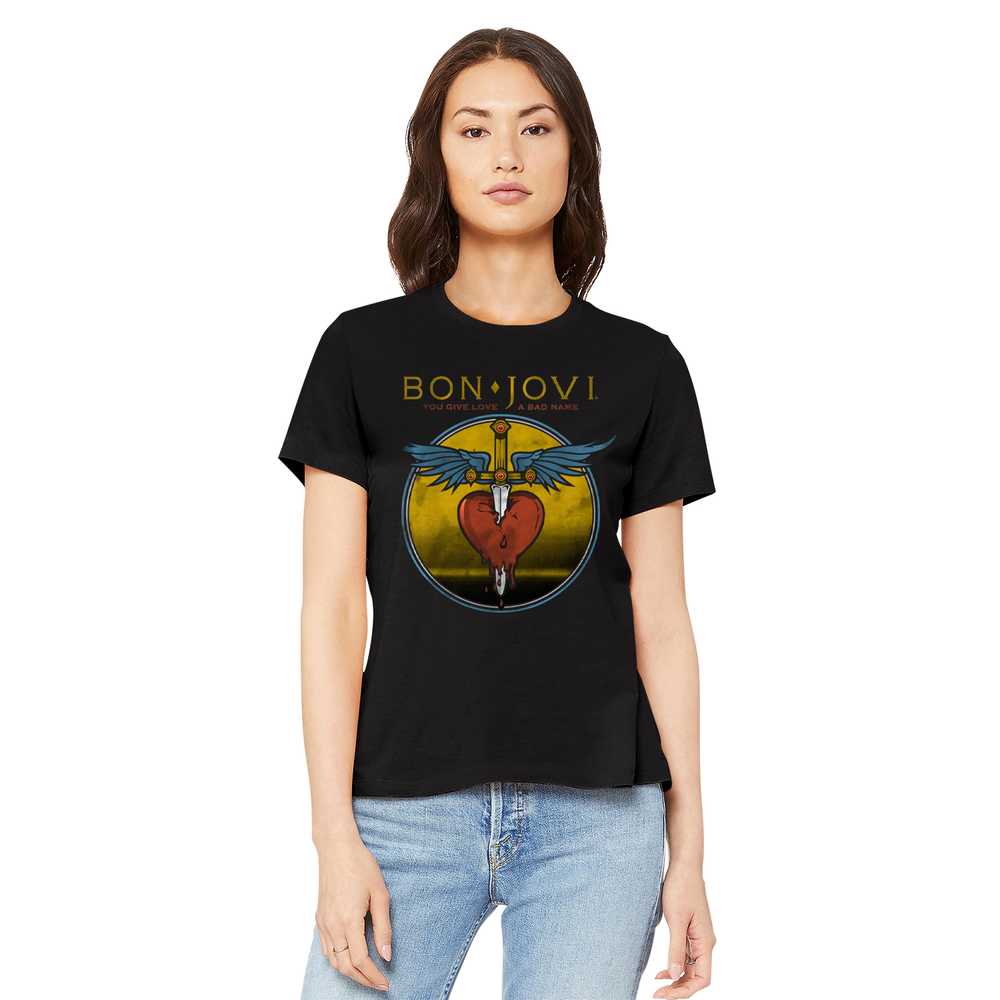 Women Exclusive BON JOVI Eye-Catching T-Shirt, Bad Name