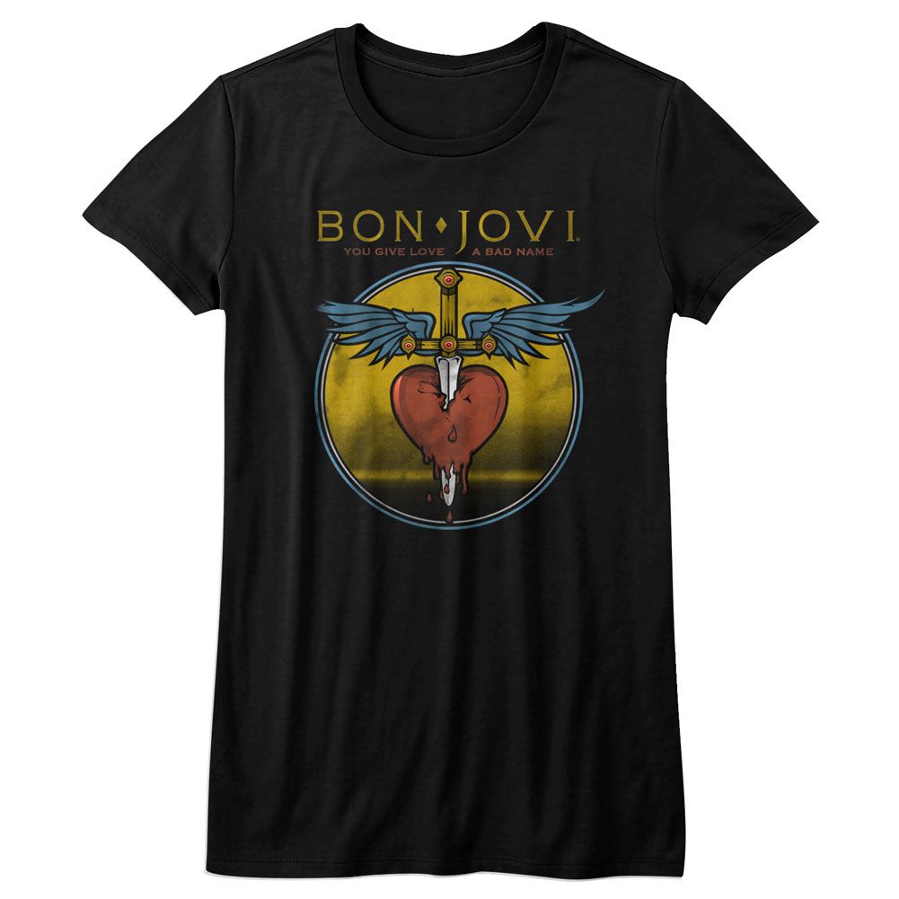 Women Exclusive BON JOVI Eye-Catching T-Shirt, Bad Name