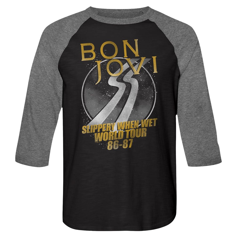 BON JOVI Eye-Catching Raglan, World Tour 86-87