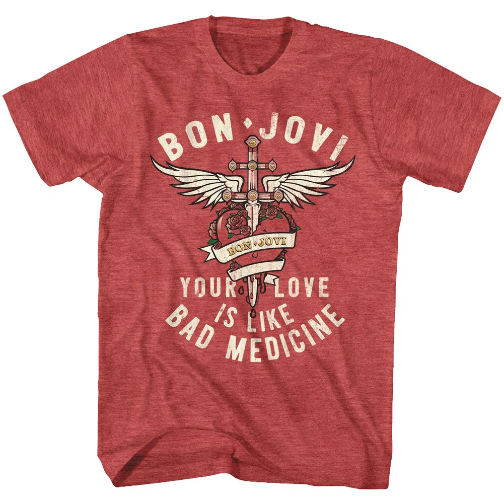 BON JOVI Eye-Catching T-Shirt, Like a Bad Medicine