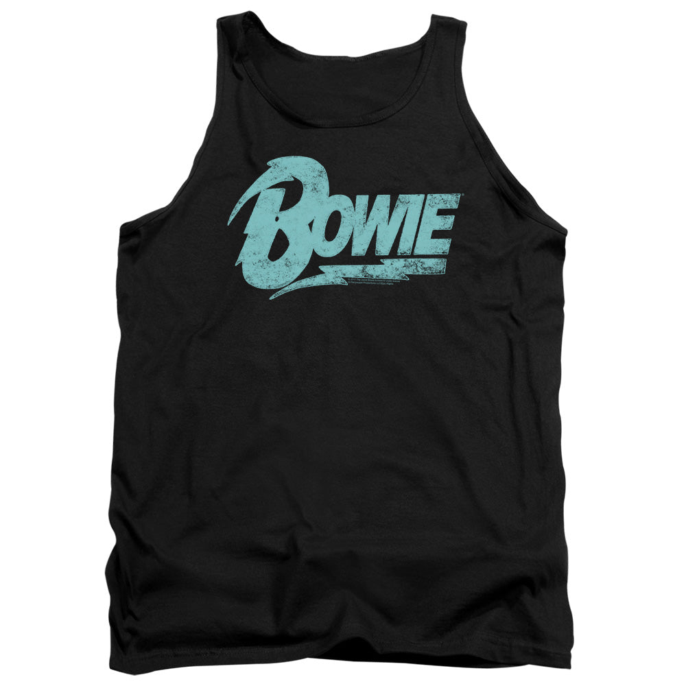 DAVID BOWIE Impressive Tank Top, Distressed Logo