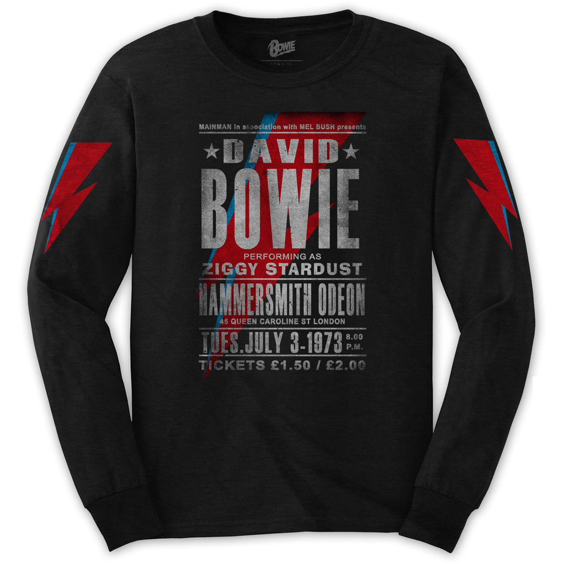 DAVID BOWIE Attractive T-Shirt, Hammersmith Odeon