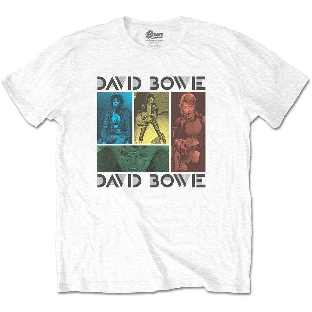 DAVID BOWIE Attractive T-Shirt, Mick Rock Photo Collage