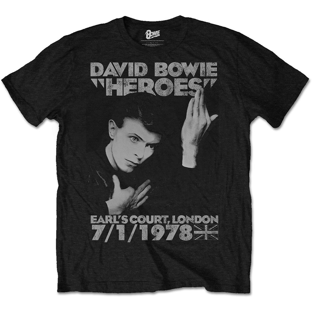 DAVID BOWIE Attractive T-Shirt, Heroes Earls Court