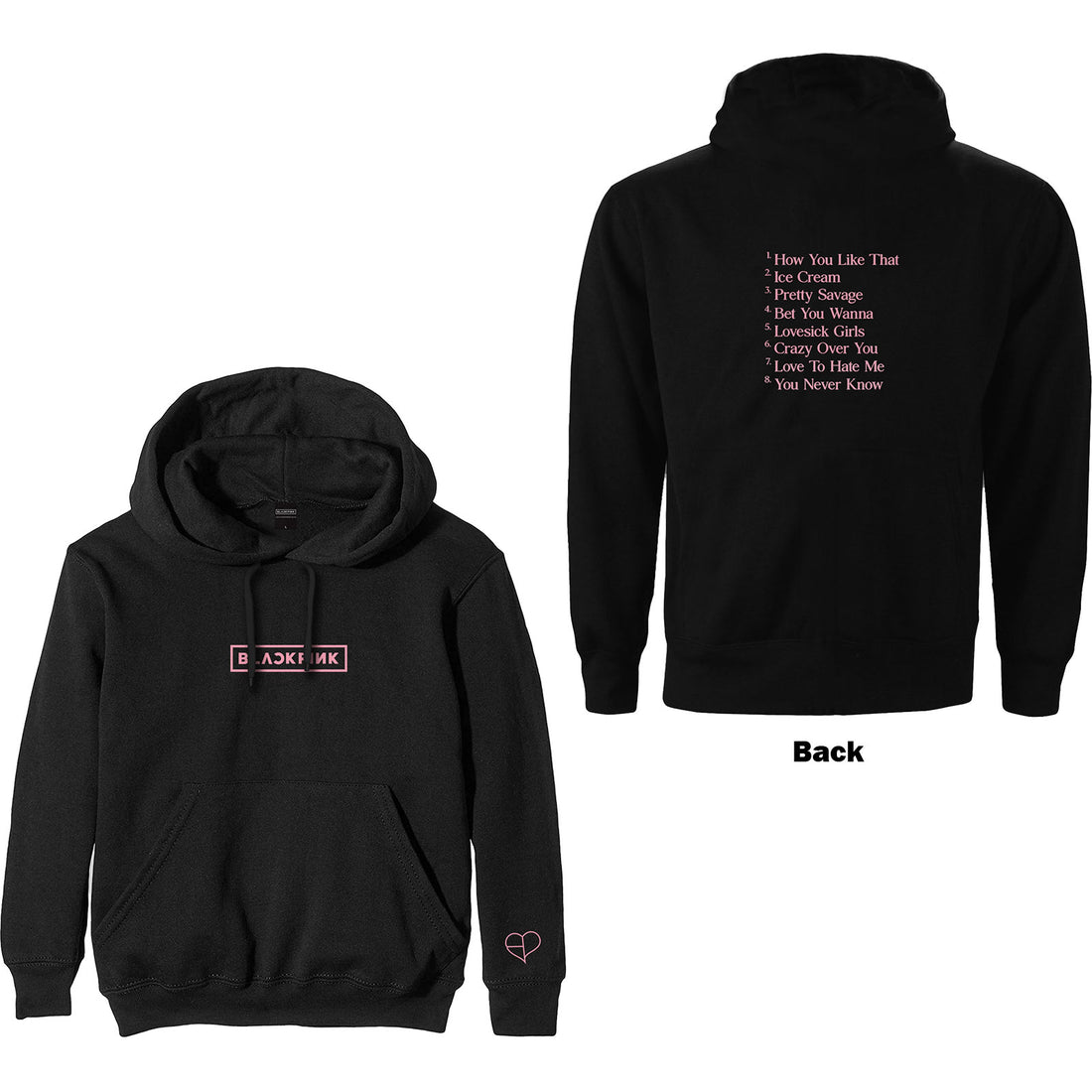 BLACKPINK Attractive Hoodie, The Album Tracklist