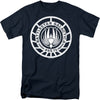 BATTLESTAR GALACTICA Famous T-Shirt, Scratched Bsg Logo