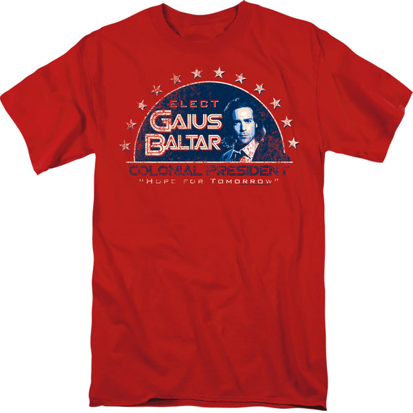 BATTLESTAR GALACTICA Famous T-Shirt, Elect Gaius
