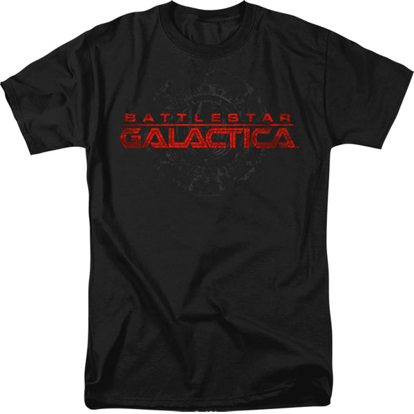 BATTLESTAR GALACTICA Famous T-Shirt, Battered Logo