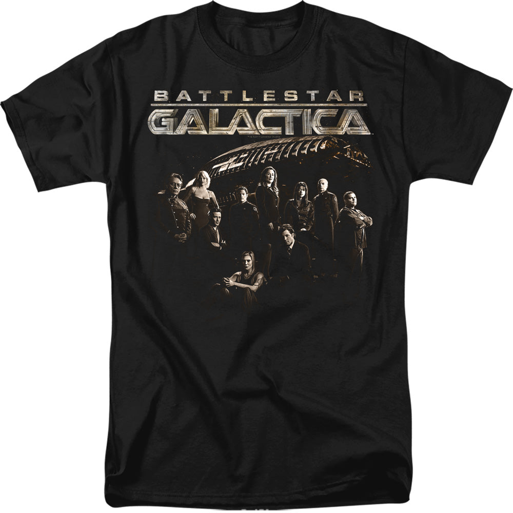 BATTLESTAR GALACTICA Famous T-Shirt, Battle Cast