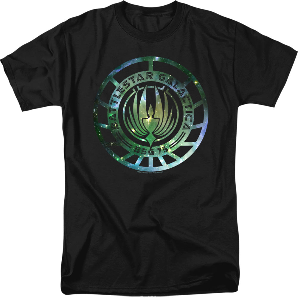 BATTLESTAR GALACTICA Famous T-Shirt, Galaxy Emblem