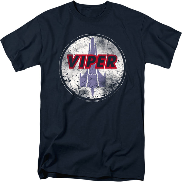 BATTLESTAR GALACTICA Famous T-Shirt, War Torn Viper Logo