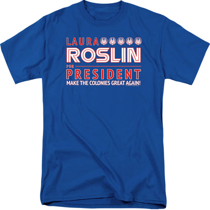 BATTLESTAR GALACTICA Famous T-Shirt, Roslin For President