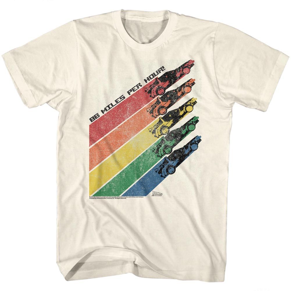 BACK TO THE FUTURE Famous T-Shirt, Rainbow