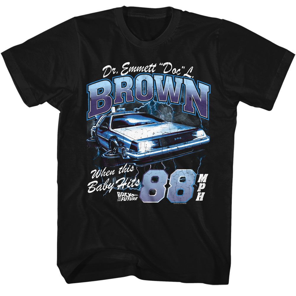 BACK TO THE FUTURE Famous T-Shirt, Doc Brown Lightning