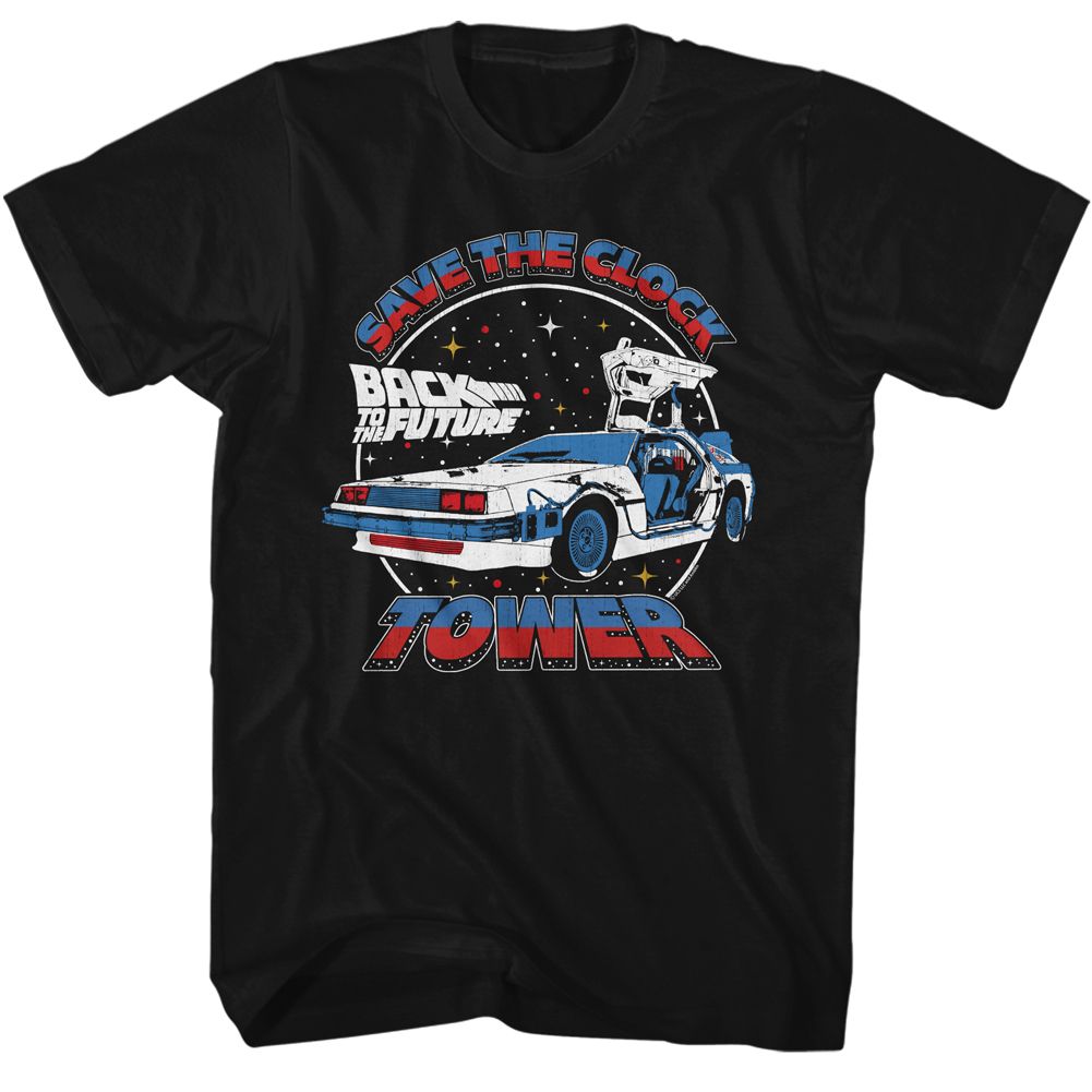 BACK TO THE FUTURE Famous T-Shirt, Clock Tower Split Color