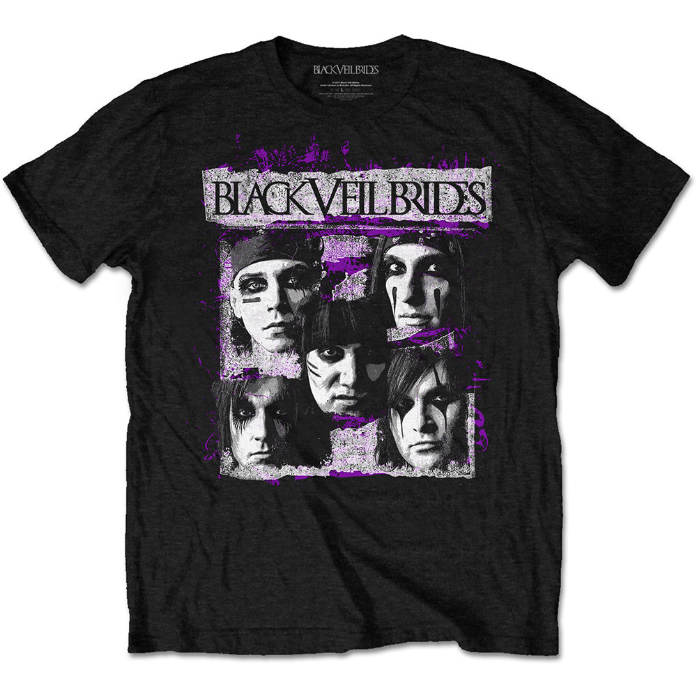 BLACK VEIL BRIDES Attractive T-Shirt, Grunge Faces