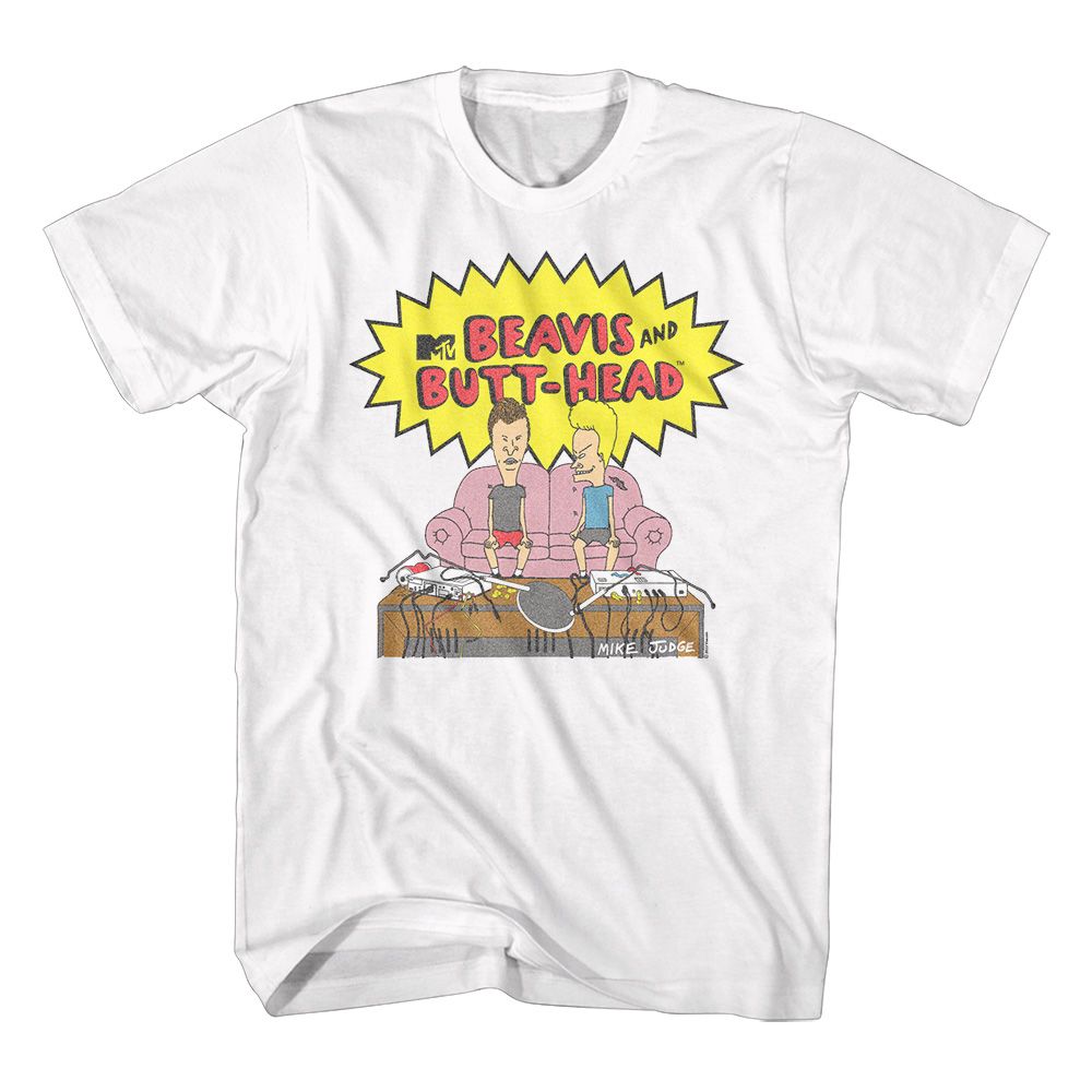 BEAVIS AND BUTT-HEAD Eye-Catching T-Shirt, Watching TV