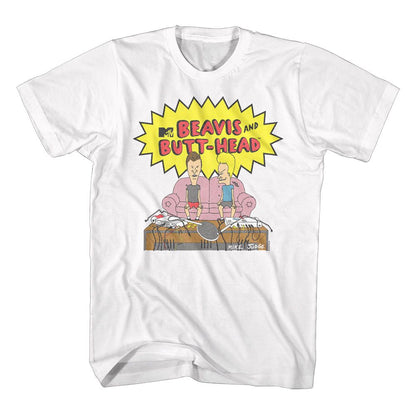 BEAVIS AND BUTT-HEAD Eye-Catching T-Shirt, Watching TV