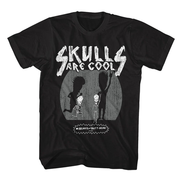 BEAVIS AND BUTT-HEAD Eye-Catching T-Shirt, Skulls Are Cool