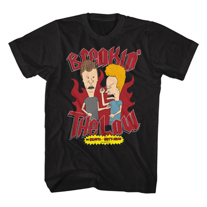 BEAVIS AND BUTT-HEAD Eye-Catching T-Shirt, Breakin The Law