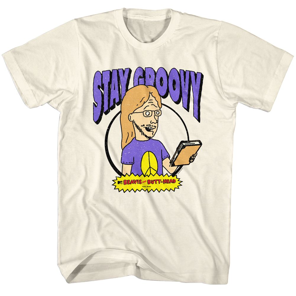 BEAVIS AND BUTT-HEAD Eye-Catching T-Shirt, Stay Groovy