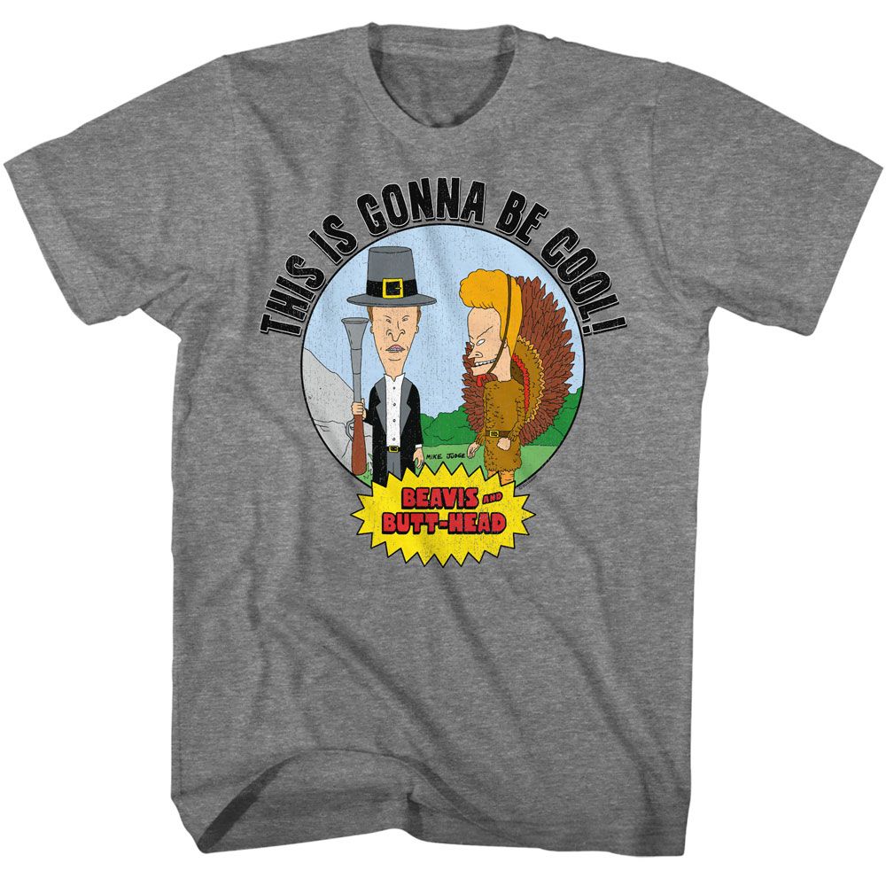 BEAVIS AND BUTTHEAD Eye-Catching T-Shirt, Thanksgiving