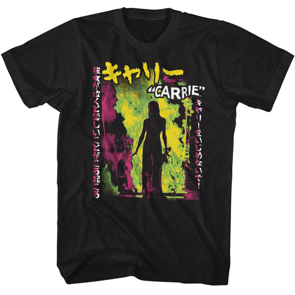 CARRIE T-Shirt, Neon Fire Japanese Text