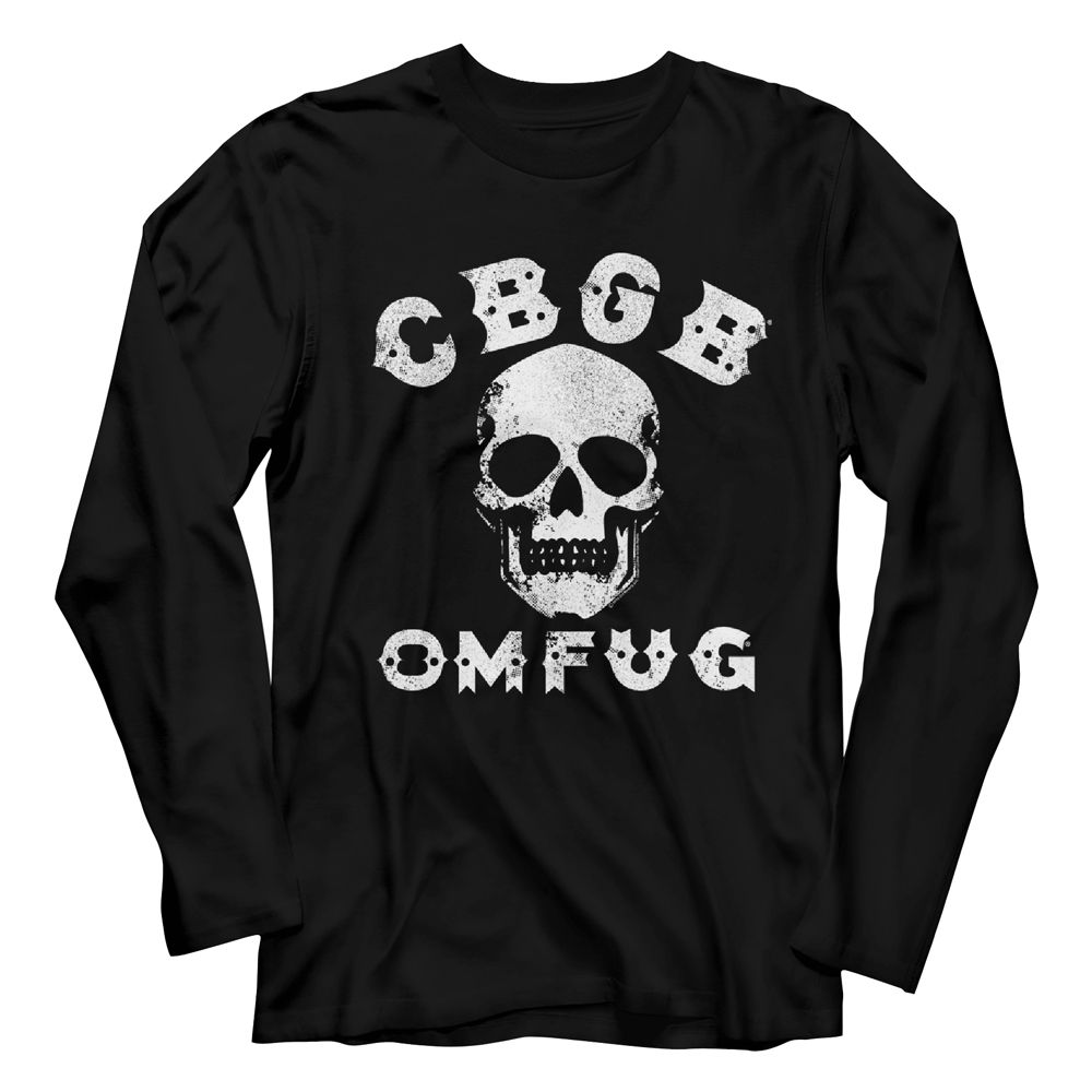 CBGB Eye-Catching Long Sleeve T-Shirt, Skull