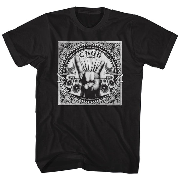 CBGB Eye-Catching T-Shirt, Rock Hand