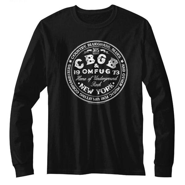 CBGB Eye-Catching Long Sleeve T-Shirt, Circle