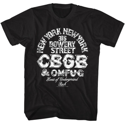 CBGB Eye-Catching T-Shirt, Address