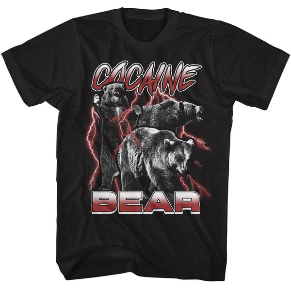 COCAINE BEAR Exclusive T-Shirt, Lightning BW