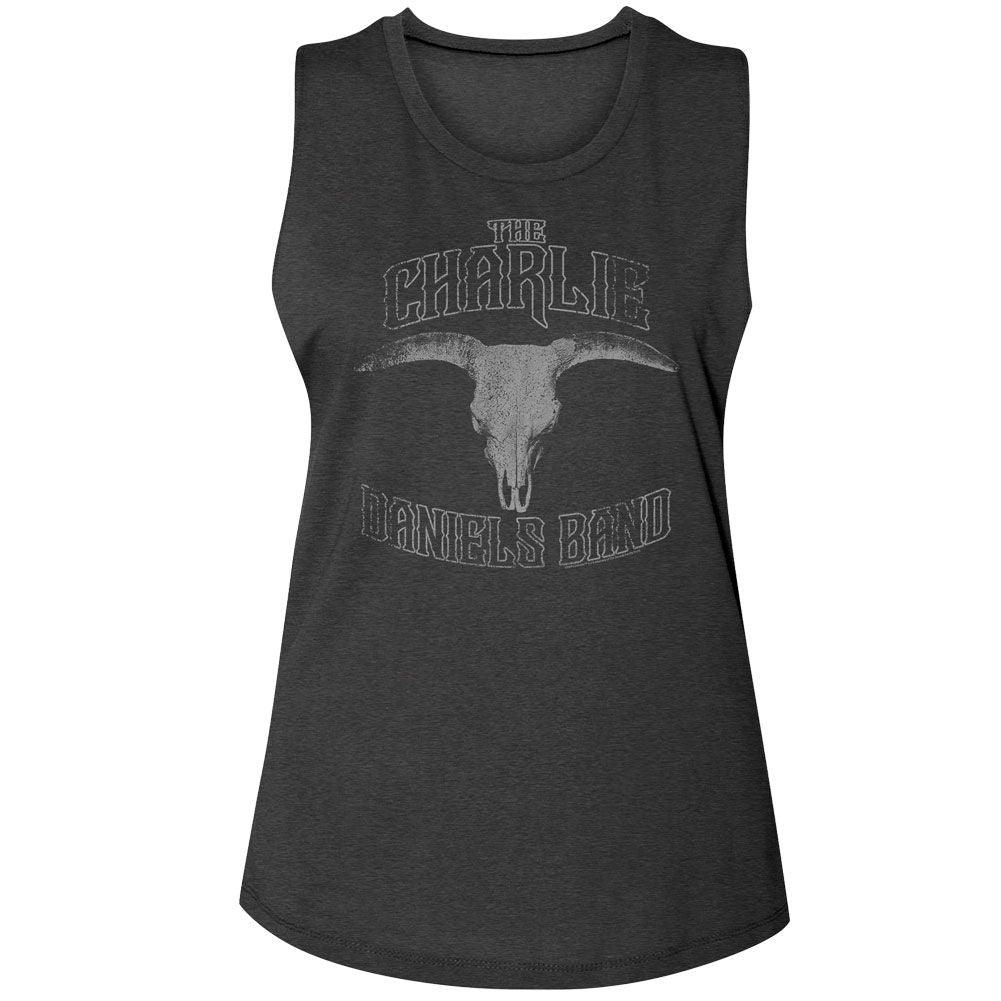 CHARLIE DANIELS BAND MUSCLE TANK, CDB Bull Skull