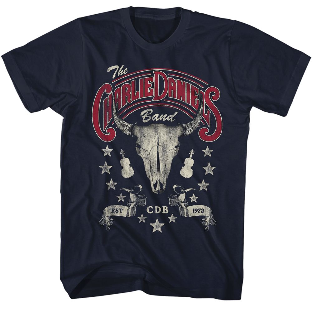 CHARLIE DANIELS BAND Eye-Catching T-Shirt, Est 1972