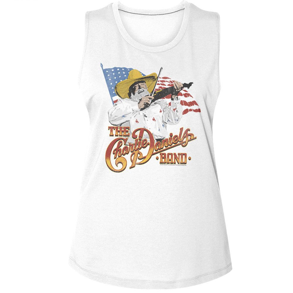 CHARLIE DANIELS BAND Tank Top, And The Flag