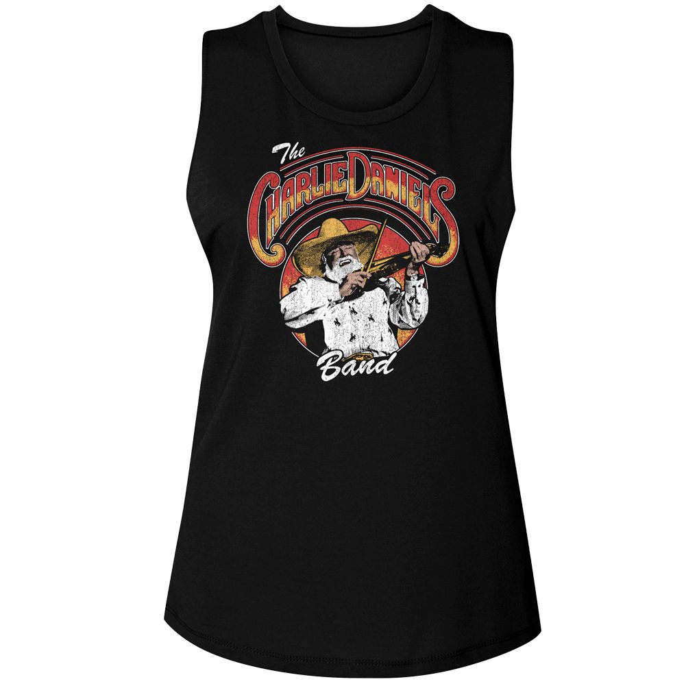 CHARLIE DANIELS BAND Tank Top, Logo And Fiddlin