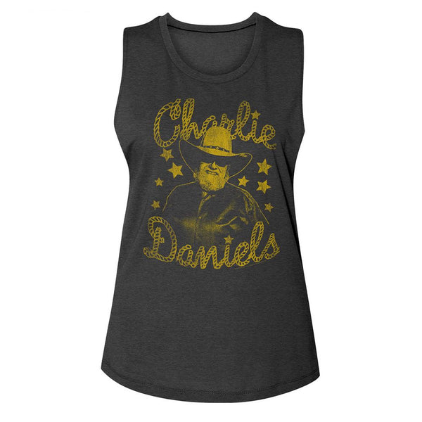 CHARLIE DANIELS BAND Tank Top, Cdb And Stars