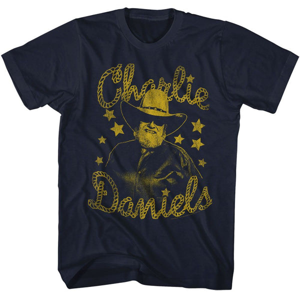 CHARLIE DANIELS BAND Eye-Catching T-Shirt, And Stars