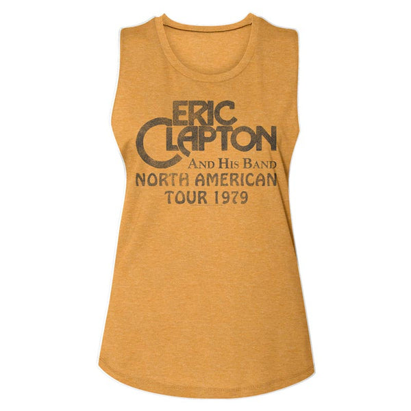 Women Exclusive ERIC CLAPTON Eye-Catching Muscle Tank, Tour 79