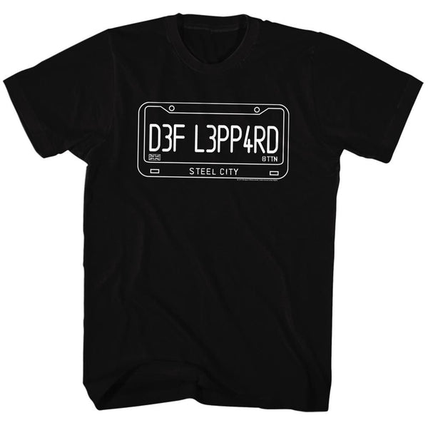 DEF LEPPARD Eye-Catching T-Shirt, License Plate