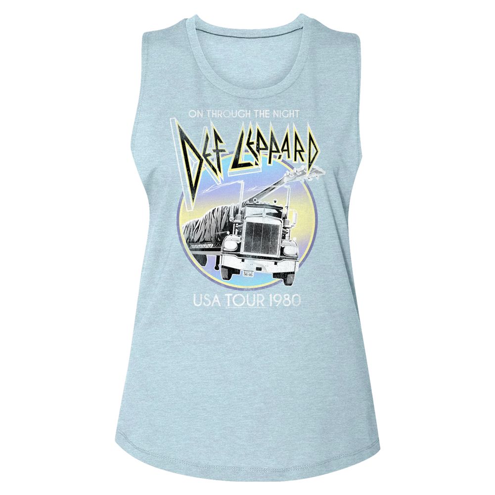 Women Exclusive DEF LEPPARD Eye-Catching Muscle Tank, USA Tour 1980