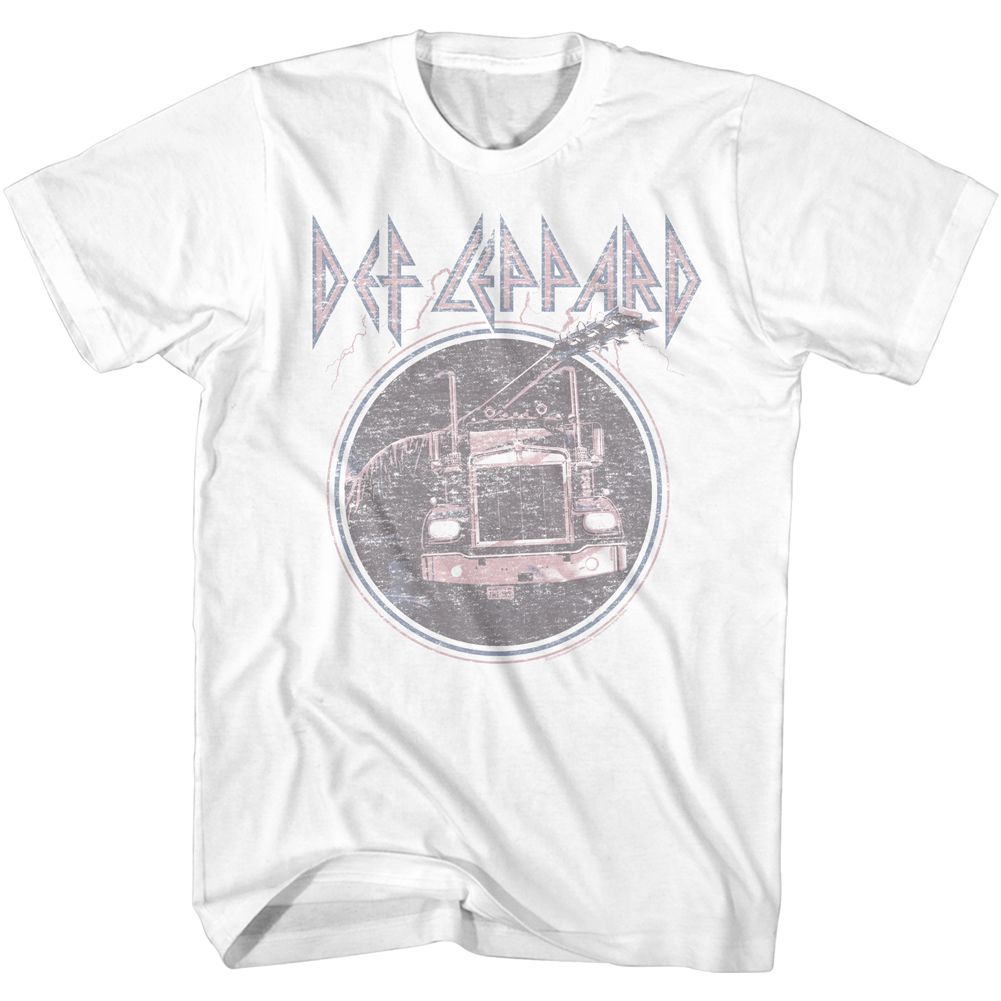 DEF LEPPARD Eye-Catching T-Shirt, Fadded Truck