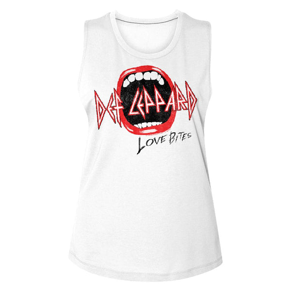 Women Exclusive DEF LEPPARD Eye-Catching Muscle Tank, Mouth
