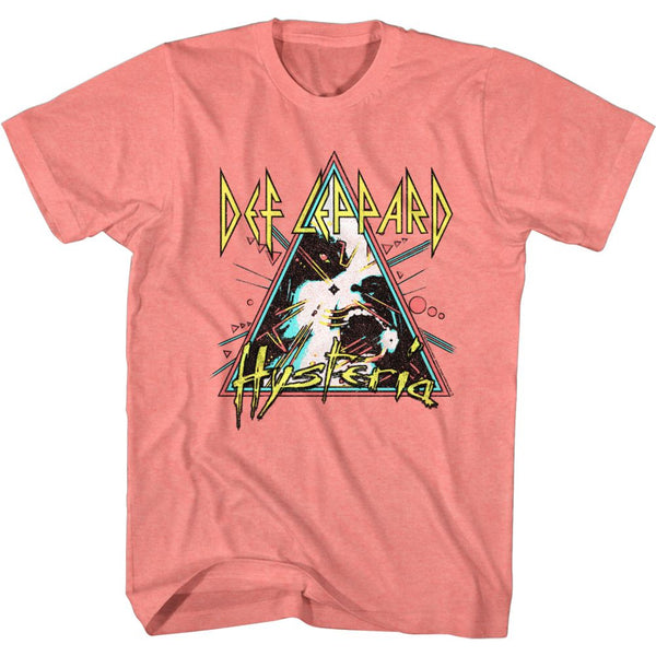 DEF LEPPARD Eye-Catching T-Shirt, Hysteria Coral