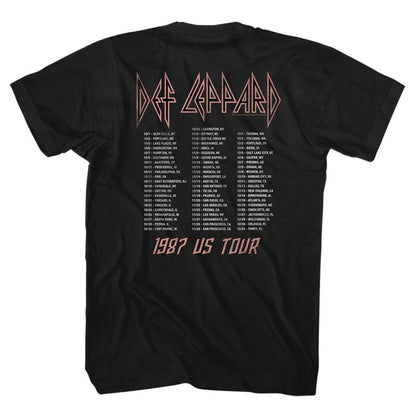 DEF LEPPARD Eye-Catching T-Shirt, Hysteria Tour 1987