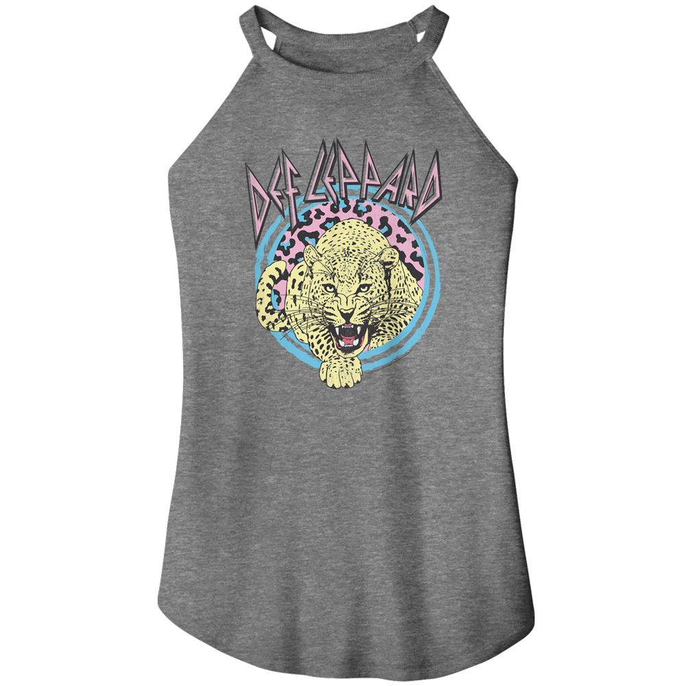 DEF LEPPARD ROCKER TANK, DEF Leppard Pastel Leopard