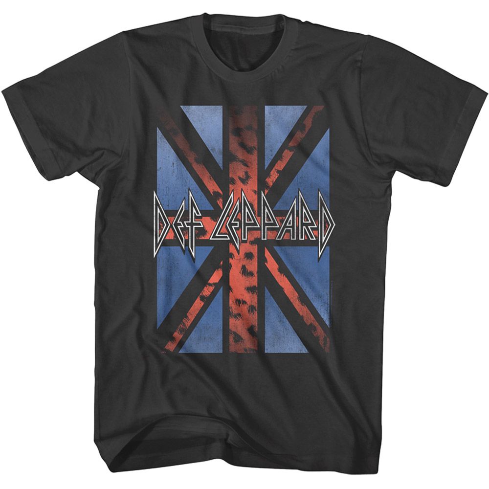 DEF LEPPARD Eye-Catching T-Shirt, Animal Print Flag