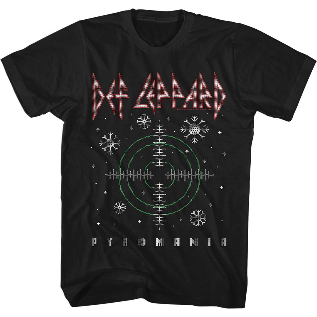 DEF LEPPARD Festive T-Shirt, Pyro Christmas