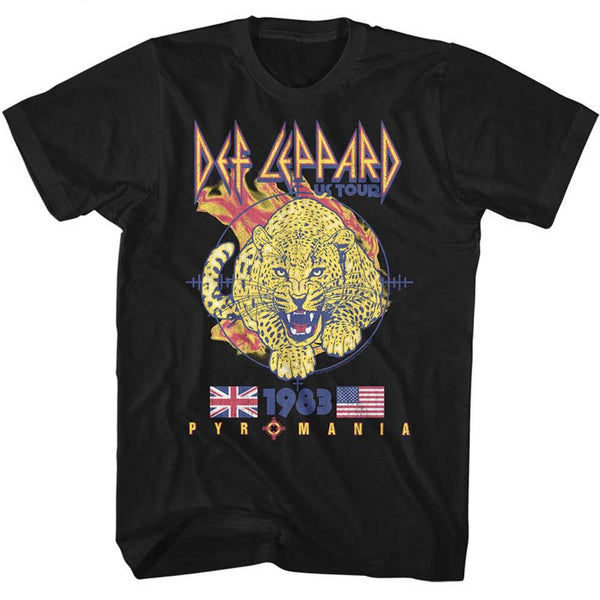 DEF LEPPARD Eye-Catching T-Shirt, Pyromania US Tour 1983