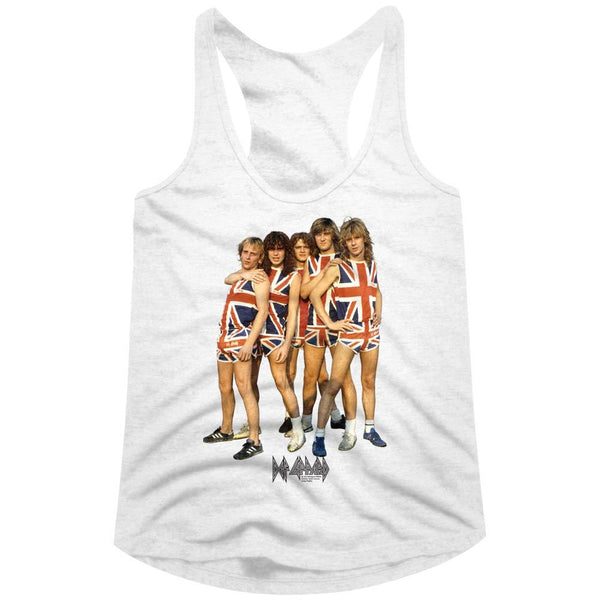 Women Exclusive DEF LEPPARD Eye-Catching Racerback, Band in Short